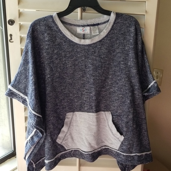 oSo Casuals Tops - 3/$15 oSo Casuals distressed poncho top